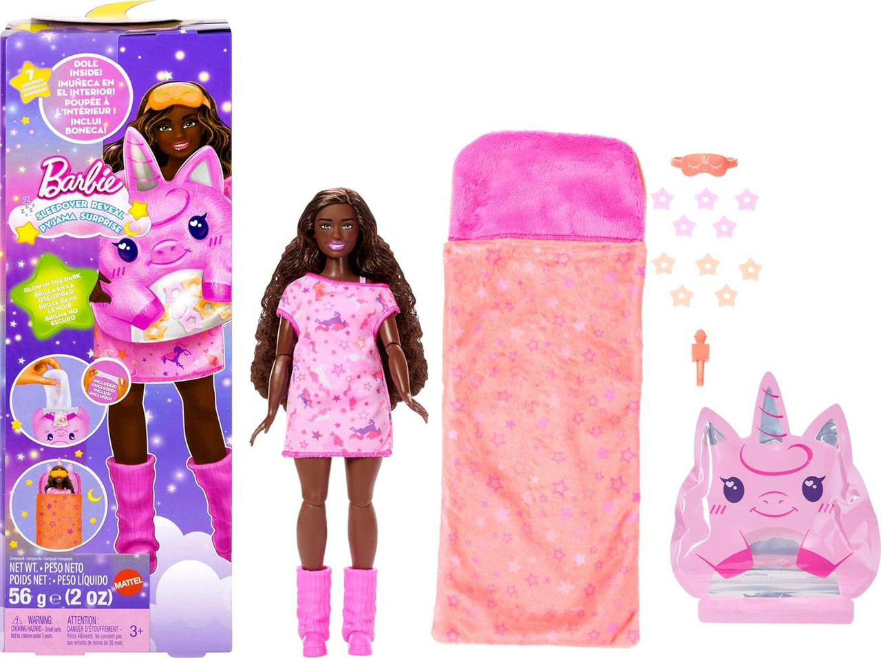 Barbie Sleepover Reveal PINK Surprise Doll、ToyWiz、kayou