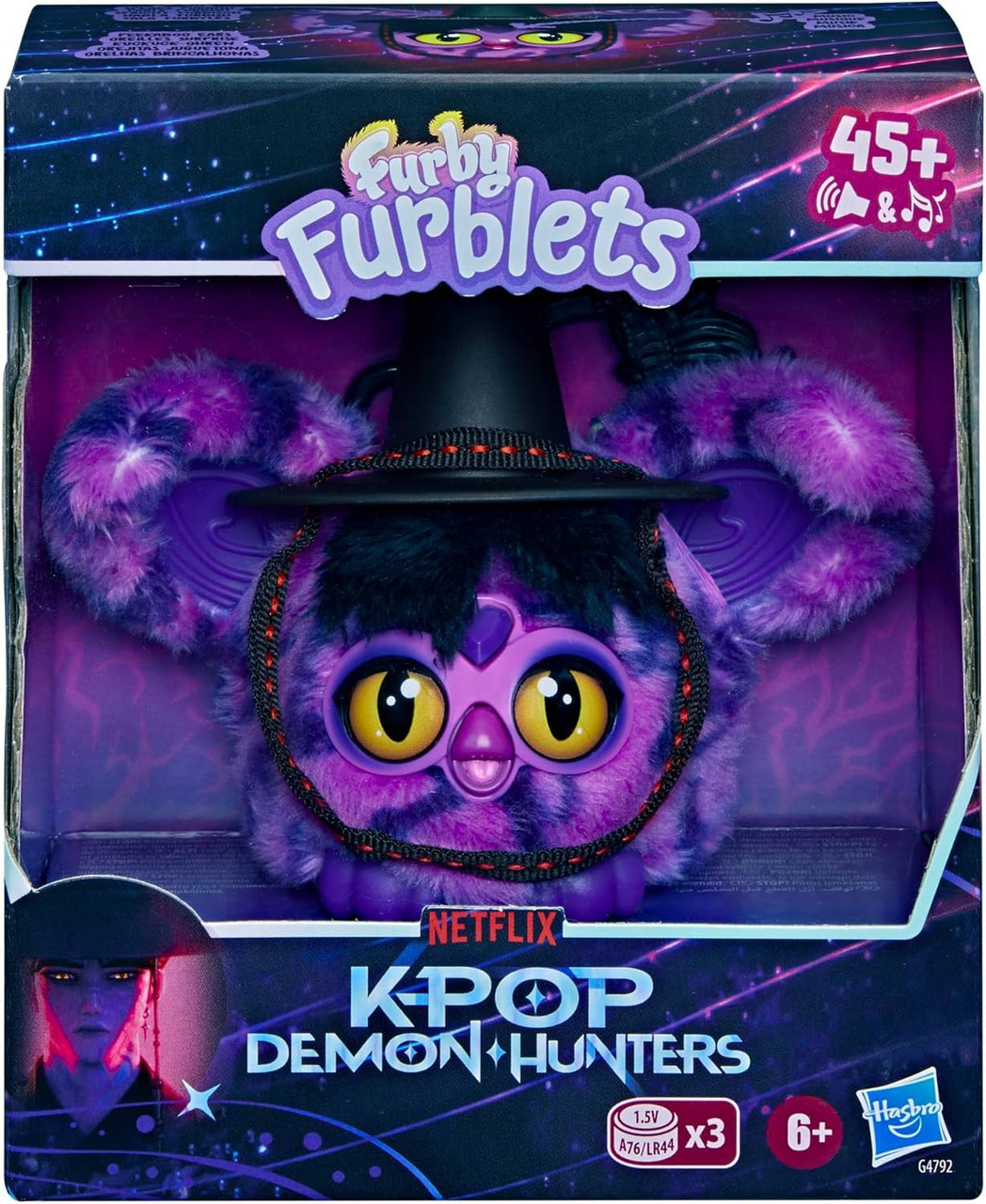 Furby K-Pop Demon Hunters Furblets Saja Boy Interactive Figure