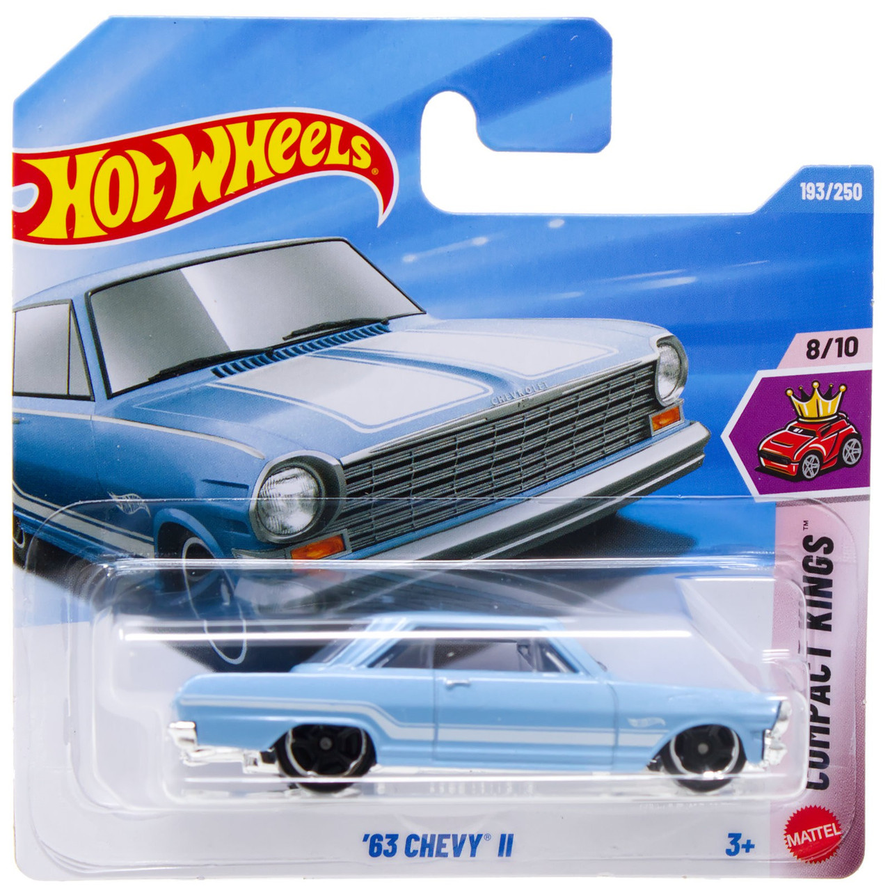 Hot Wheels Compact Kings 63 Chevy II 164 Diecast Car Mattel Toys
