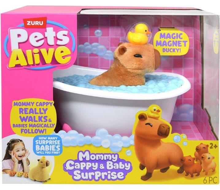 Pets Alive Mommy Cappy & Baby Surprise Robotic Pet Figure Magic Magnet Ducky! How Many Babies Will You Find?、ToyWiz、kayou