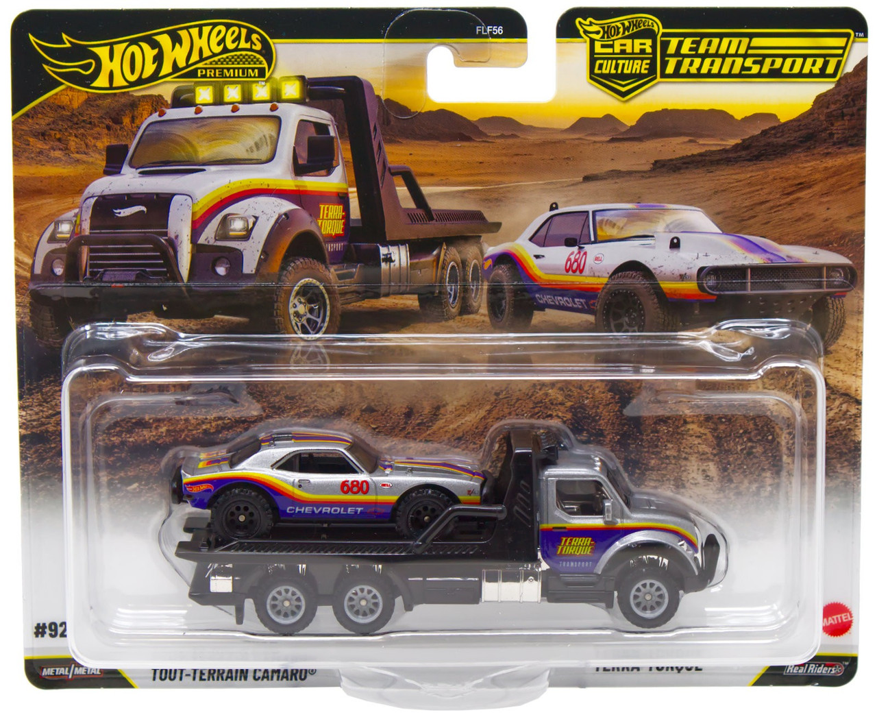Hot Wheels Car Culture Team Transport '67 Off Road Camero & Terra Torque Diecast Car、ToyWiz、kayou