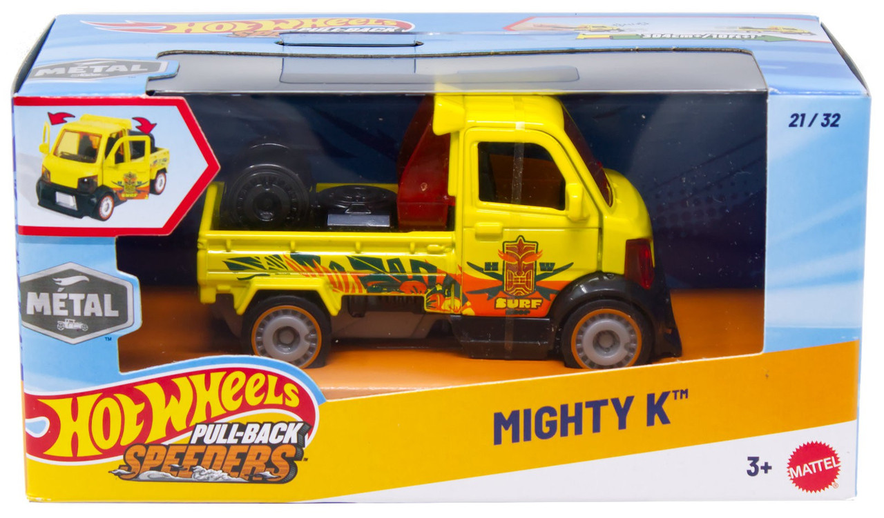 Hot Wheels Pull-Back Speeders Mighty K Diecast Pull-Back Car、ToyWiz、kayou