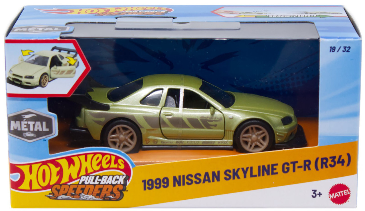Hot Wheels Pull-Back Speeders 1999 Nissan Skyline GT-R R34 143