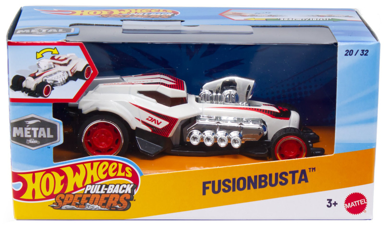 Hot Wheels Pull-Back Speeders Fusionbusta Diecast Pull-Back Car、ToyWiz、kayou