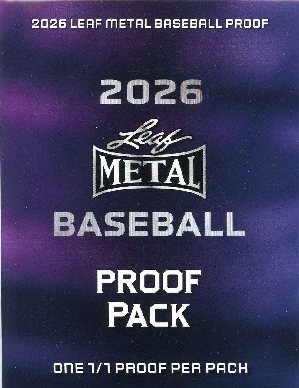 MLB Leaf 2026 Metal Baseball Trading Card PROOF Pack 1/1 Proof Per Pack、ToyWiz、kayou
