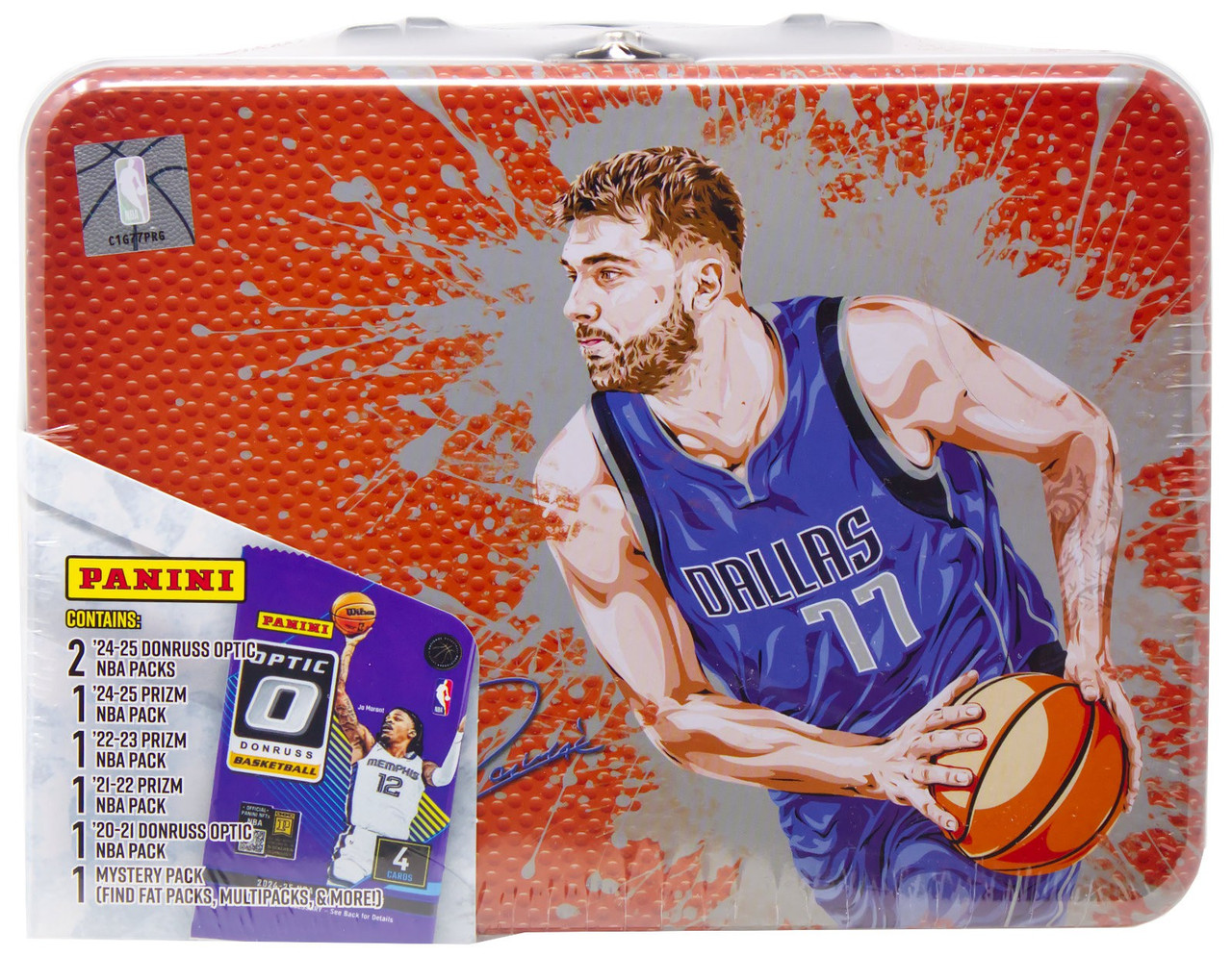 NBA Dallas Mavericks Panini Luka Doncic Trading Card COLLECTOR LUNCH Tin 7 Packs、ToyWiz、kayou