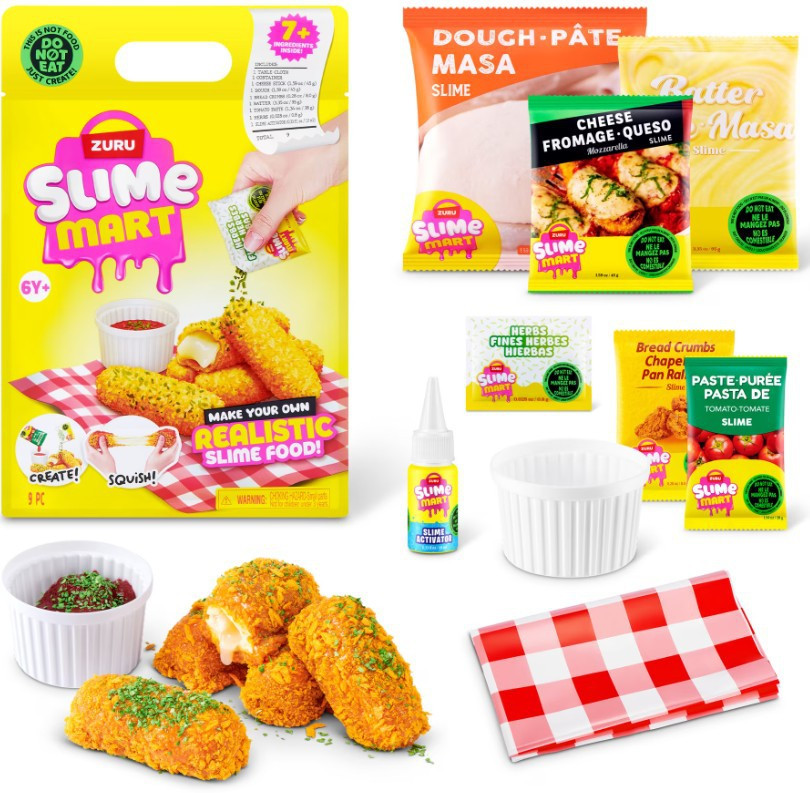 Slime Mart Small Bag Cheese Sticks Slime Kit 7+ Ingredients Inside! Make Your Own Realistic Slime Food!、ToyWiz、kayou