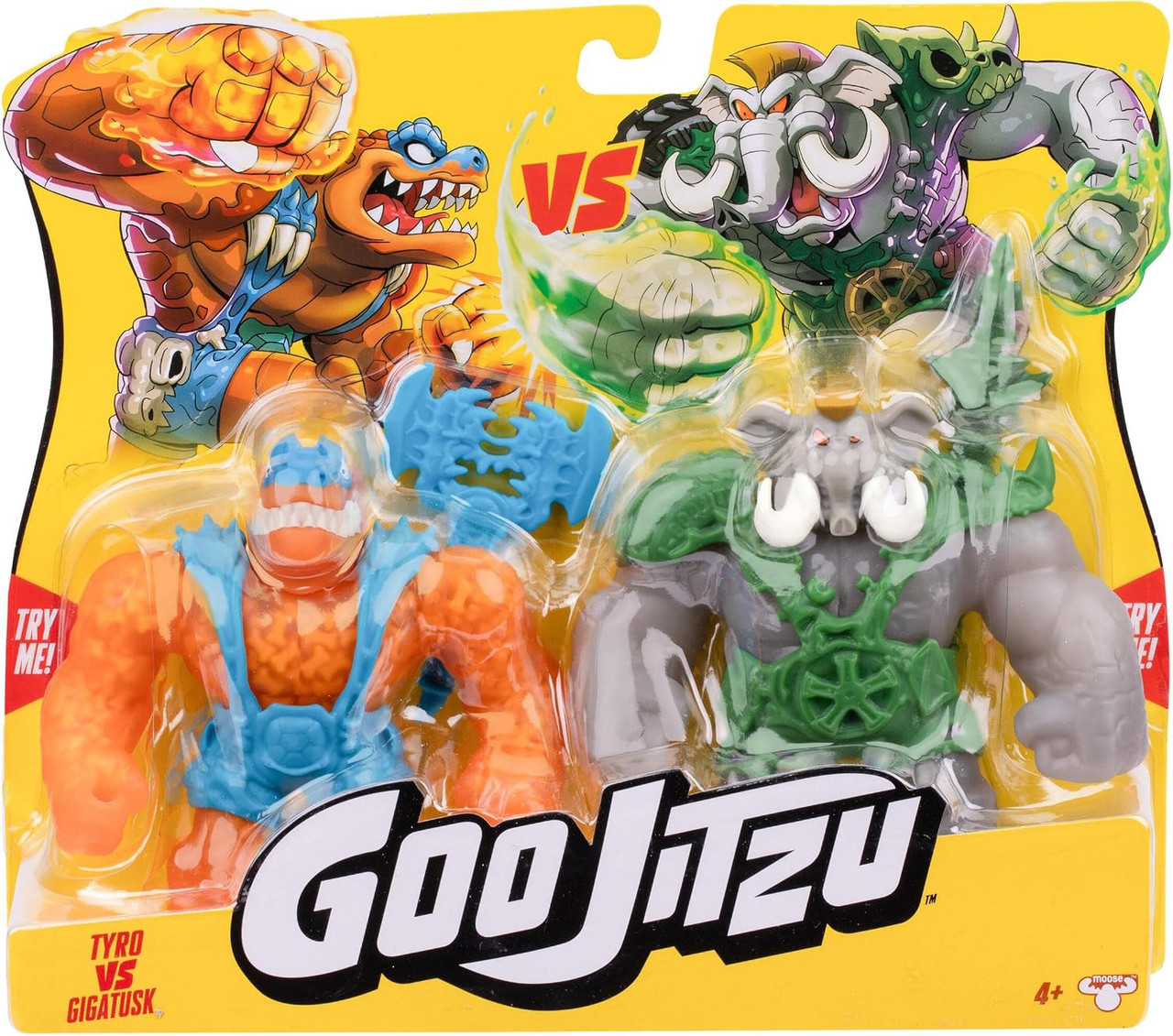 Heroes of Goo Jit Zu Tyro vs Gigatusk Action Figure 2-Pack Moose