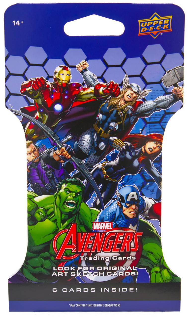 Marvel The Avengers Trading Card SLEEVED BOOSTER Pack 6 Cards、ToyWiz、kayou