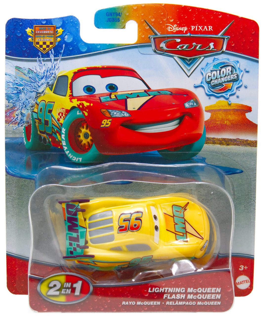 Disney / Pixar Cars Color Changers Race to Celebrate Lightning McQueen Diecast Car、ToyWiz、kayou