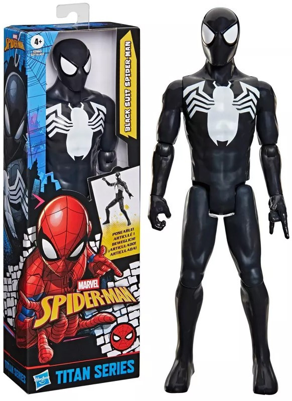 Marvel Titan Hero Series Black Suit Spider-Man Action Figure、ToyWiz、kayou