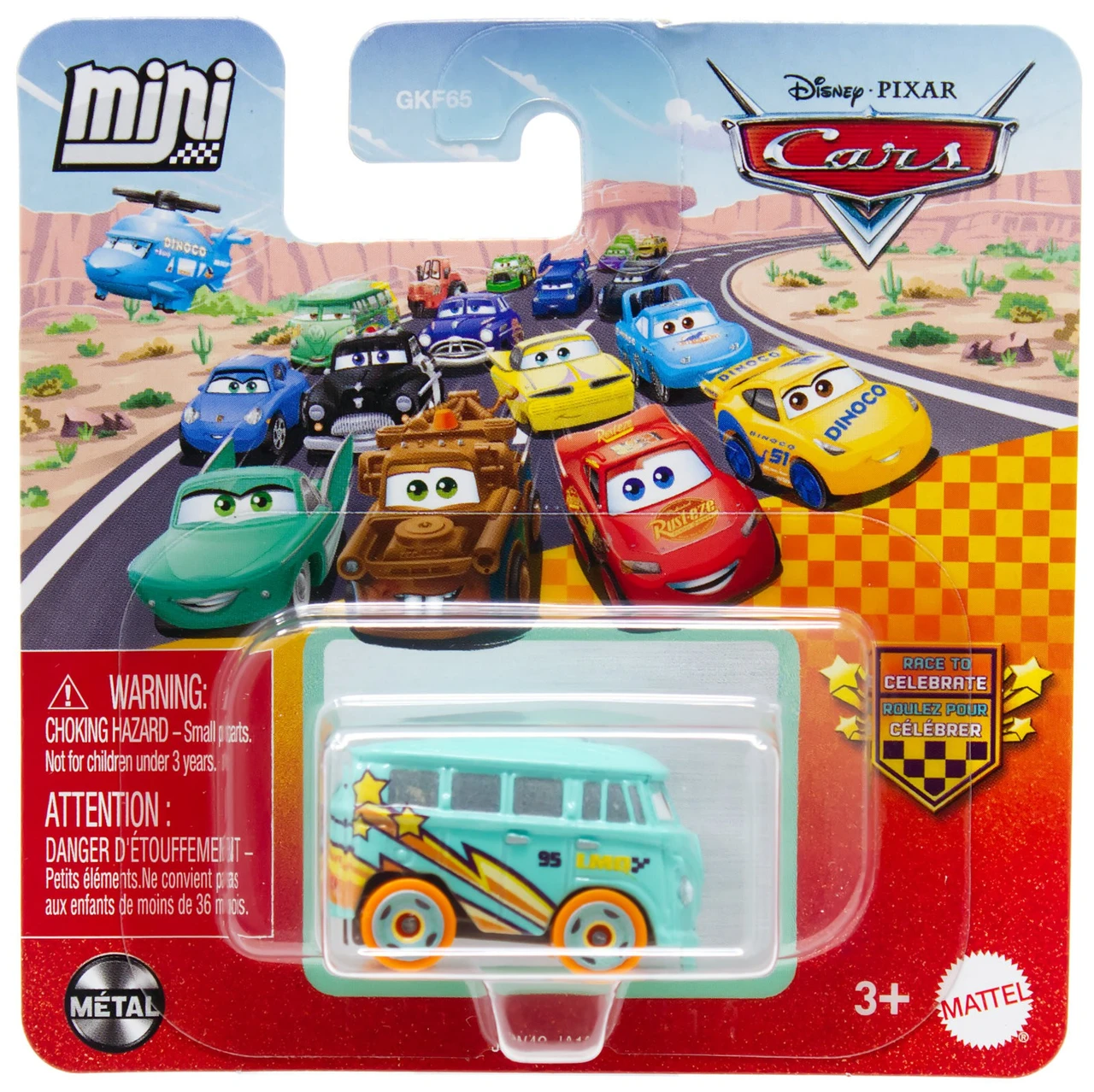Disney Cars Metal Mini Racers Fillmore Diecast Car Race to Celebrate 、ToyWiz、kayou