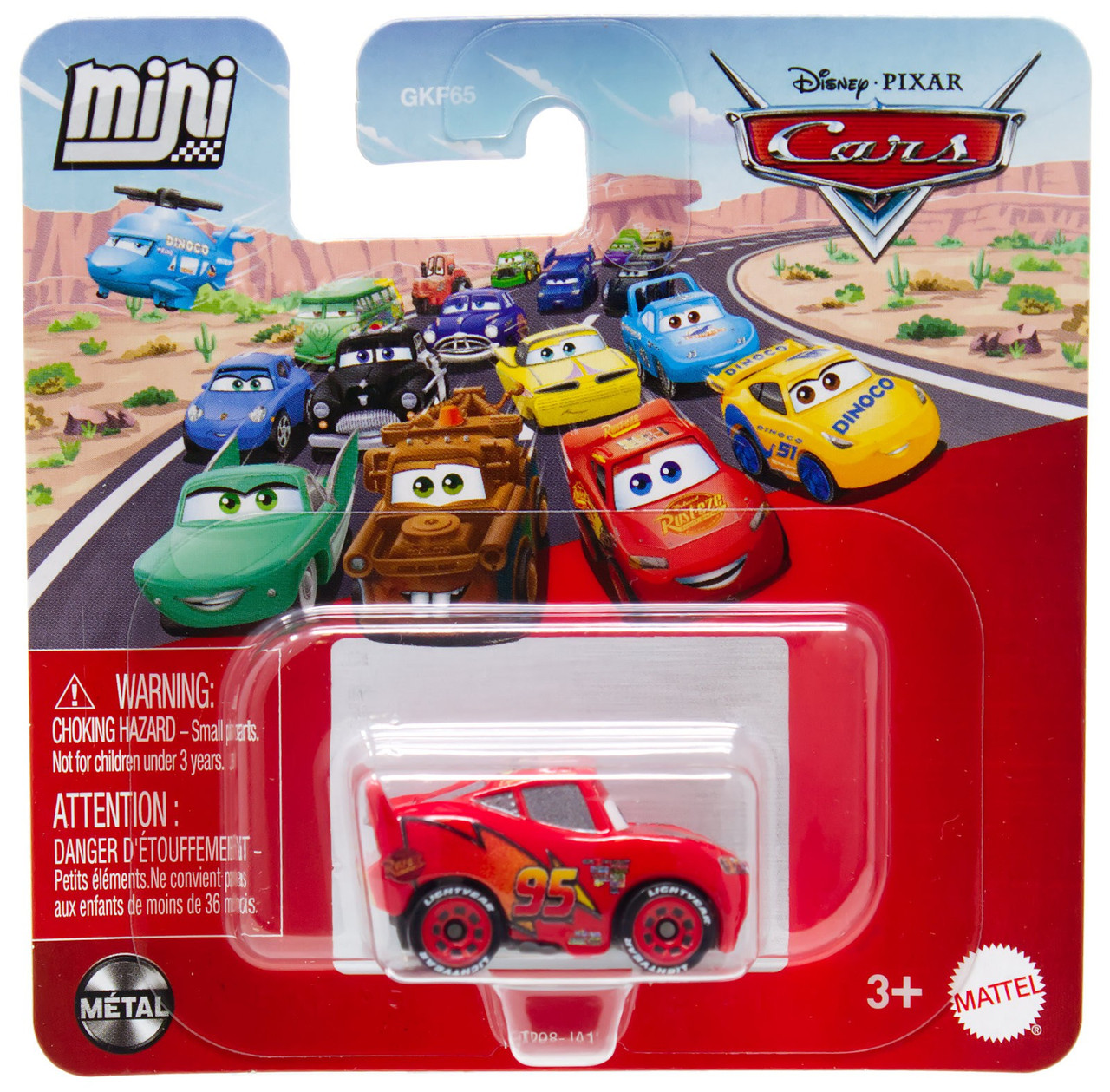 Disney Cars Metal Mini Racers Lightning McQueen Diecast Car Mattel