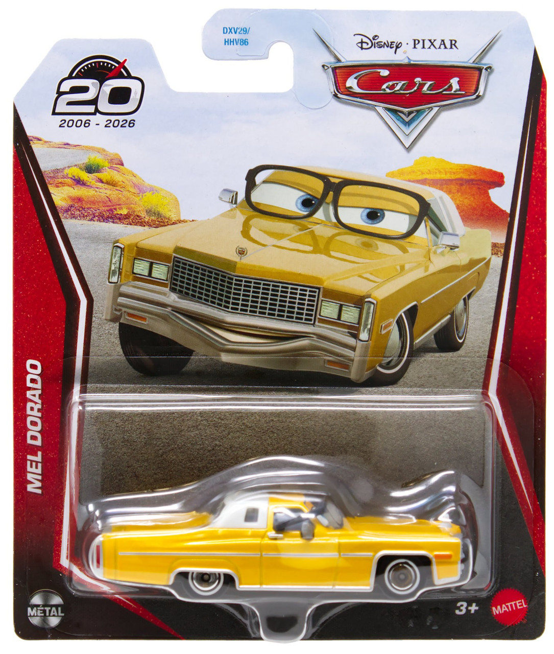 Disney / Pixar Cars 20th Anniversary Metal Mel Dorado Diecast Car、ToyWiz、kayou