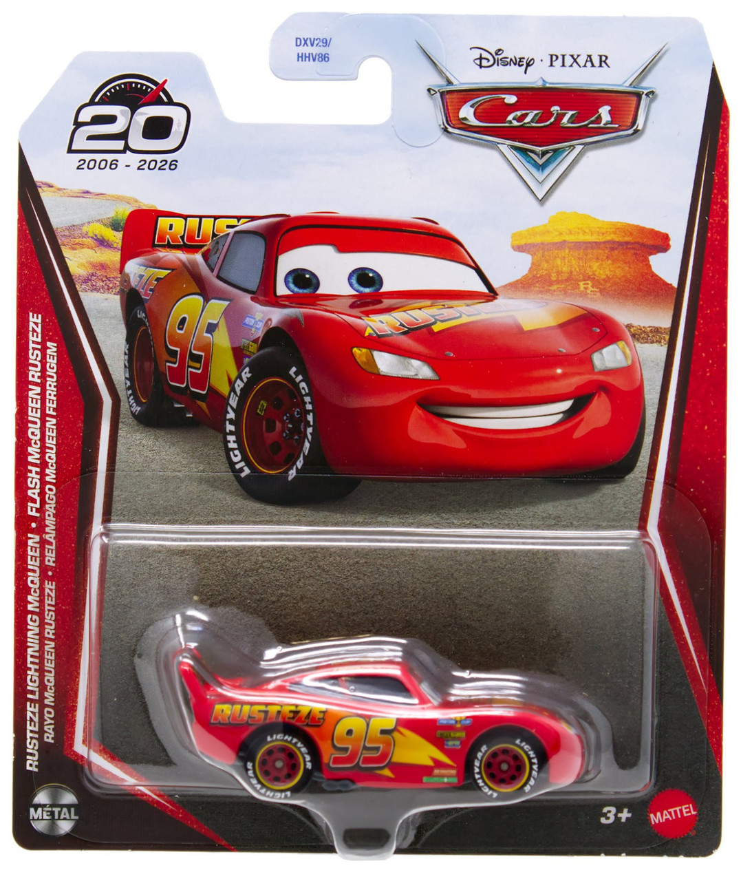 Disney Pixar Cars 20th Anniversary Metal Rusteze Lightning McQueen