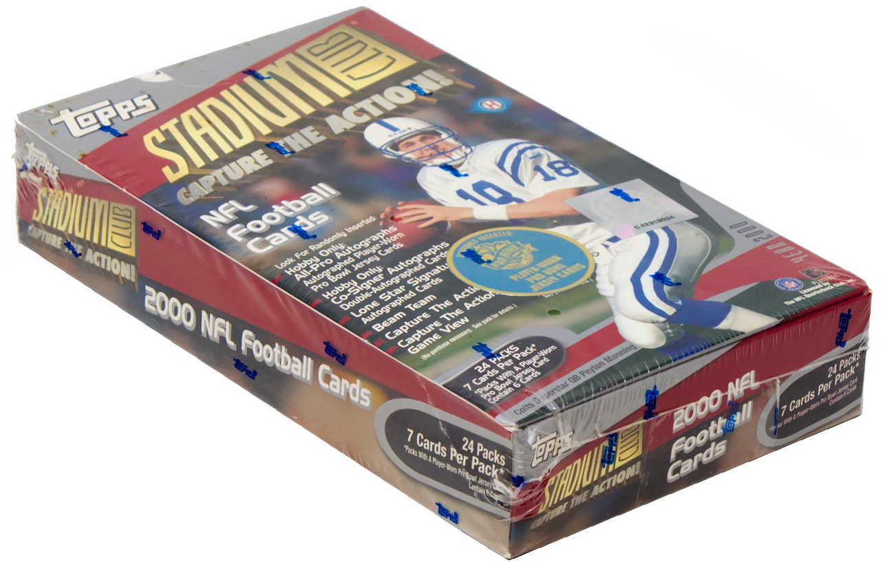 NFL 2000 Stadium Club Football Trading Card HOBBY Box 24 Packs、ToyWiz、kayou
