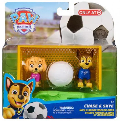 Paw Patrol Chase Skye Kick Score Soccer Pups Exclusive Figure Set