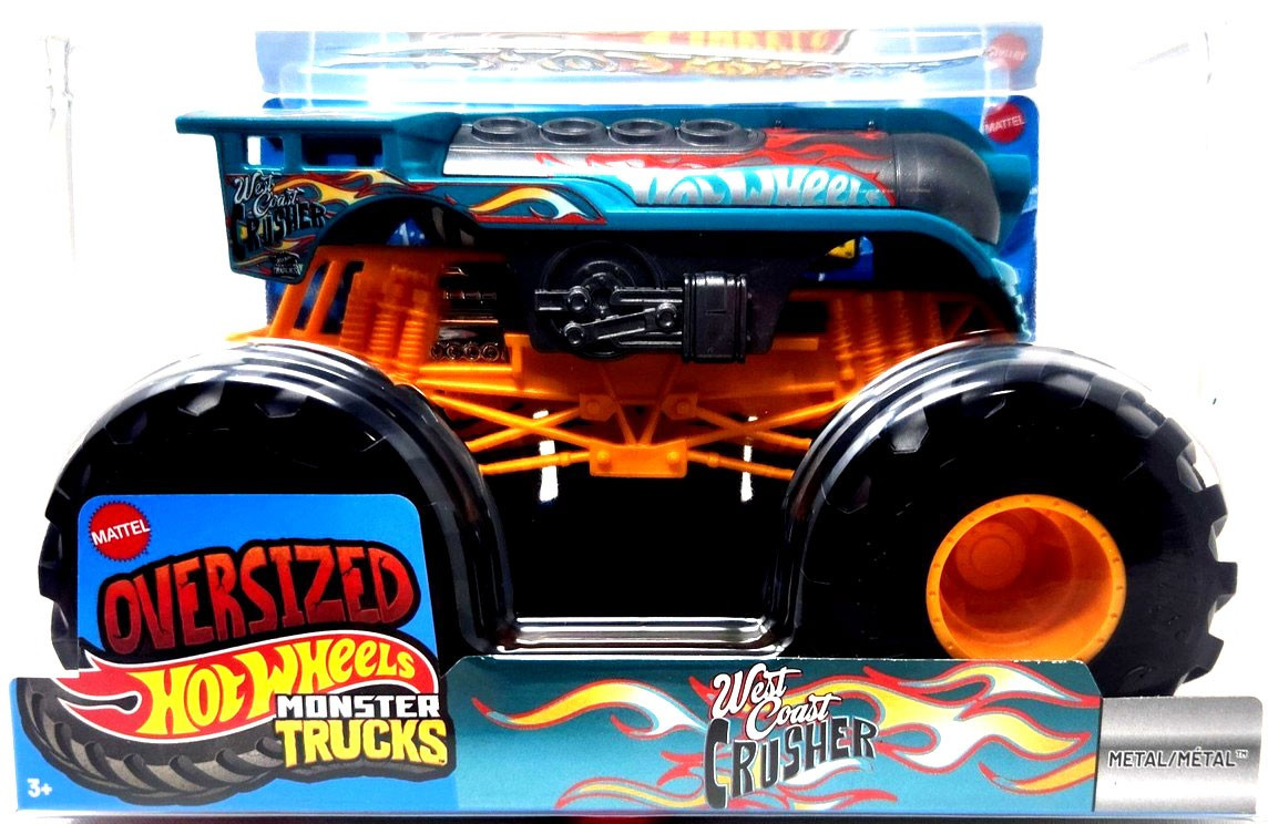 Hot Wheels Monster Trucks Oversized West Coast Crusher Diecast Car 2026 Version、ToyWiz、kayou