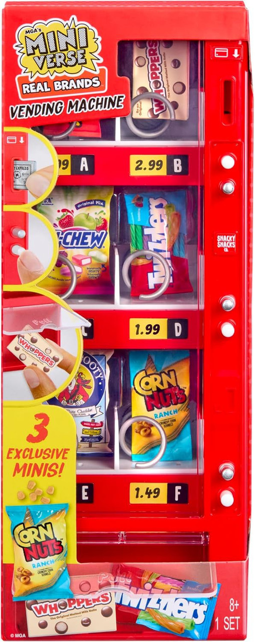 Miniverse Real Brands Vending Machine Playset Red MGA