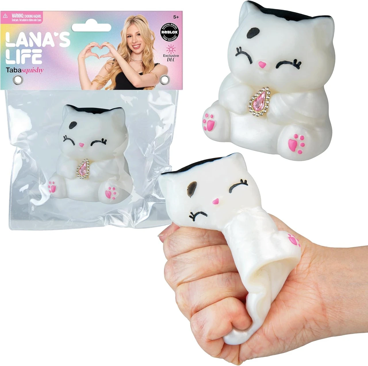 Lana's Life Milo the Cat 3.5-Inch Squishy Squeeze Toy Includes Roblox DLC Code、ToyWiz、kayou