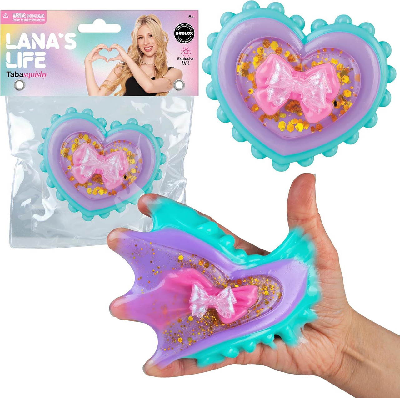 Lana's Life Bowtie Heart 3.5-Inch Squishy Squeeze Toy Includes Roblox DLC Code、ToyWiz、kayou