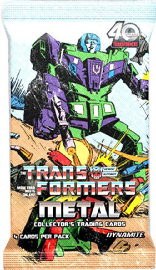 Transformers 40th Anniversary Metal Trading Card BLASTER Pack 4