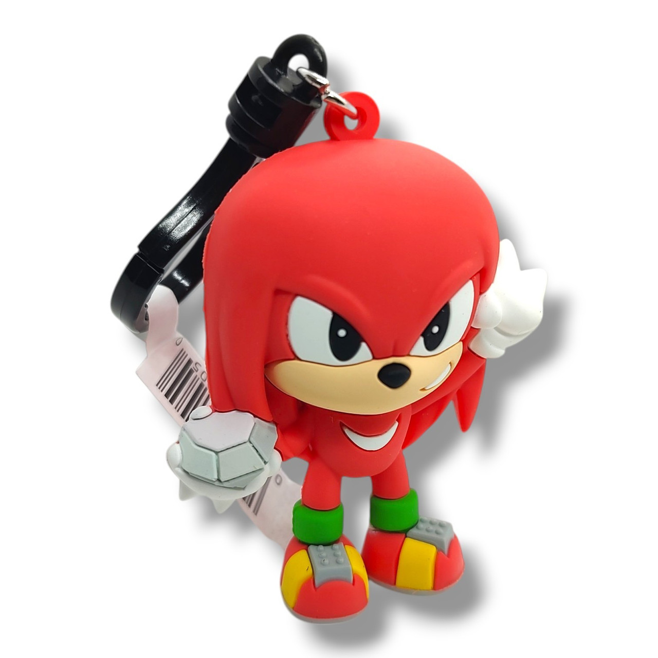 3D Figural Bag Clip Sonic the Hedgehog Series 6 Knuckles 2-Inch Minifigure Loose、ToyWiz、kayou