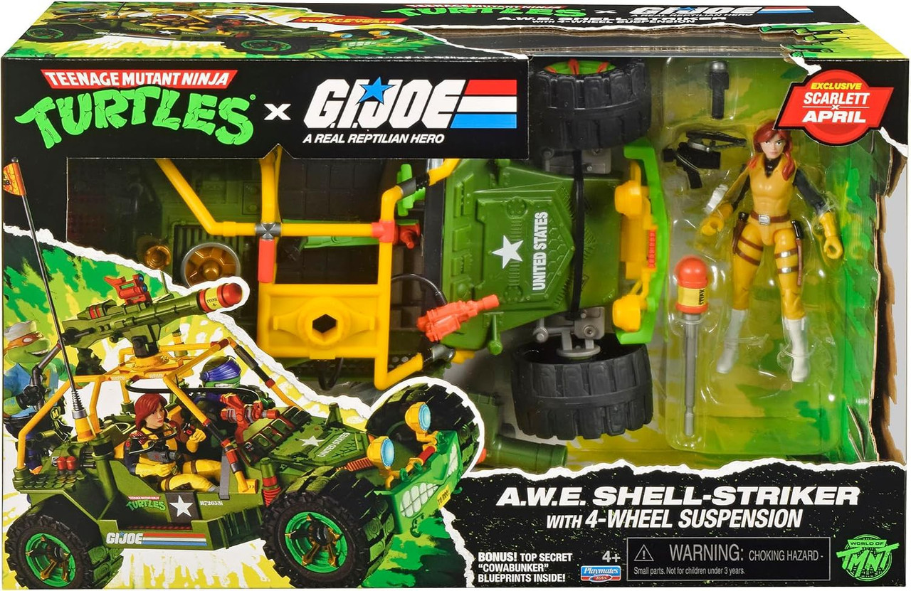 Teenage Mutant Ninja Turtles x GI Joe A.W.E. Shell-Striker with 4