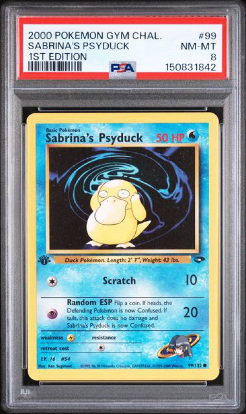 Pokemon Gym Challenge Single Card Common Sabrinas Psyduck 69 First