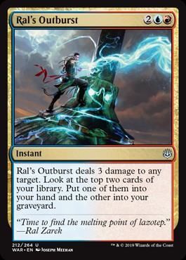 MtG Trading Card Game War of the Spark Uncommon FOIL Ral's Outburst #212、ToyWiz、kayou