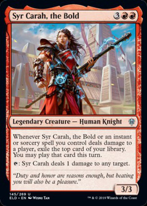 MtG Trading Card Game Throne of Eldraine Uncommon FOIL Syr Carah, the Bold #145、ToyWiz、kayou