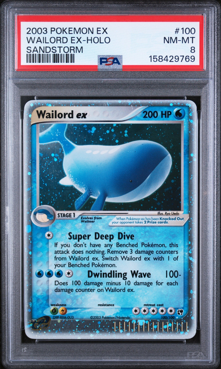 Pokemon Sandstorm Ultra Rare Wailord ex #100 PSA 8、ToyWiz、kayou
