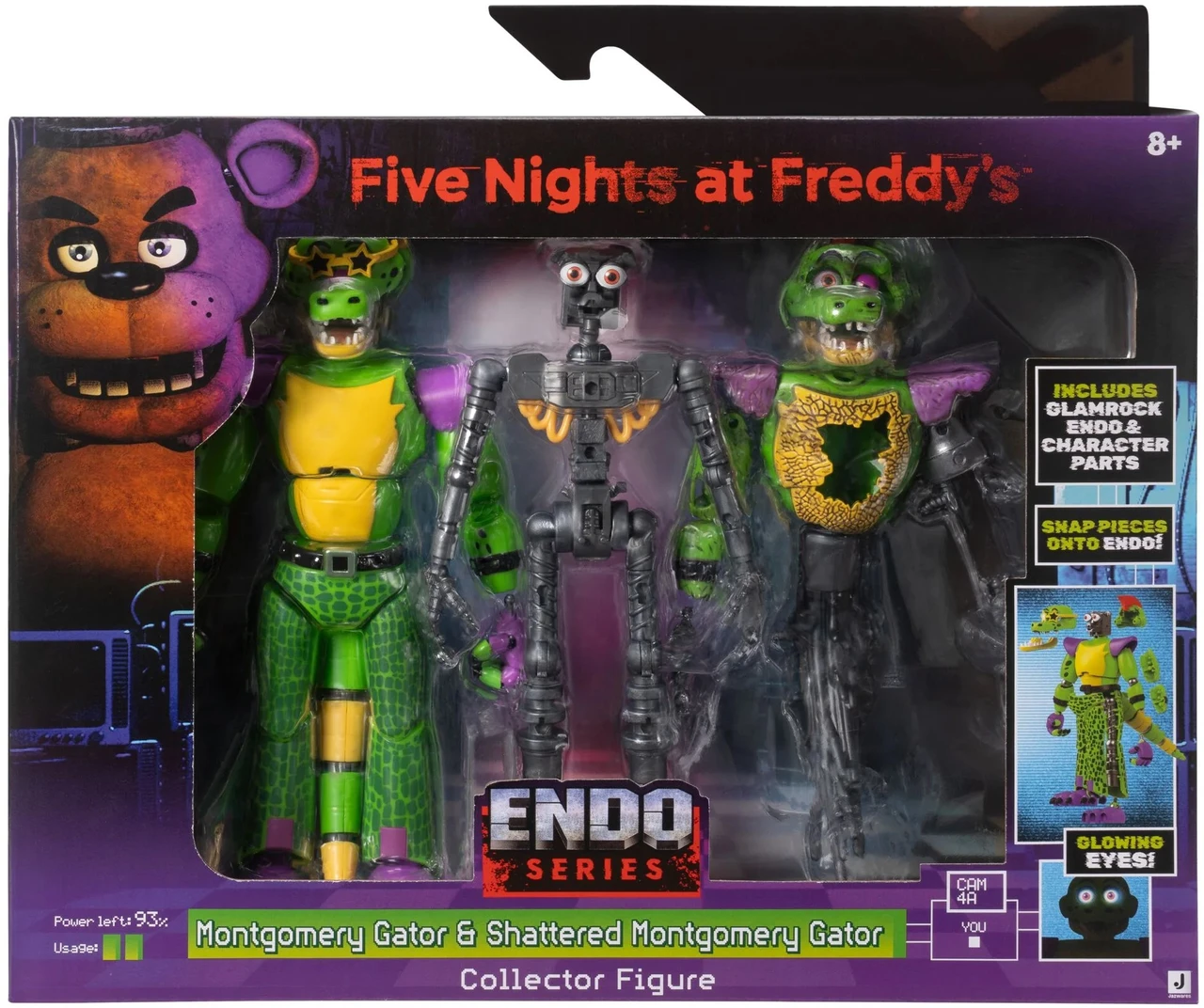 Five Nights at Freddy's Endo Series Montgomery Gator & Shattered Montgomery Gator Collector Action Figure Includes Glamrock Endo & Character Parts、ToyWiz、kayou