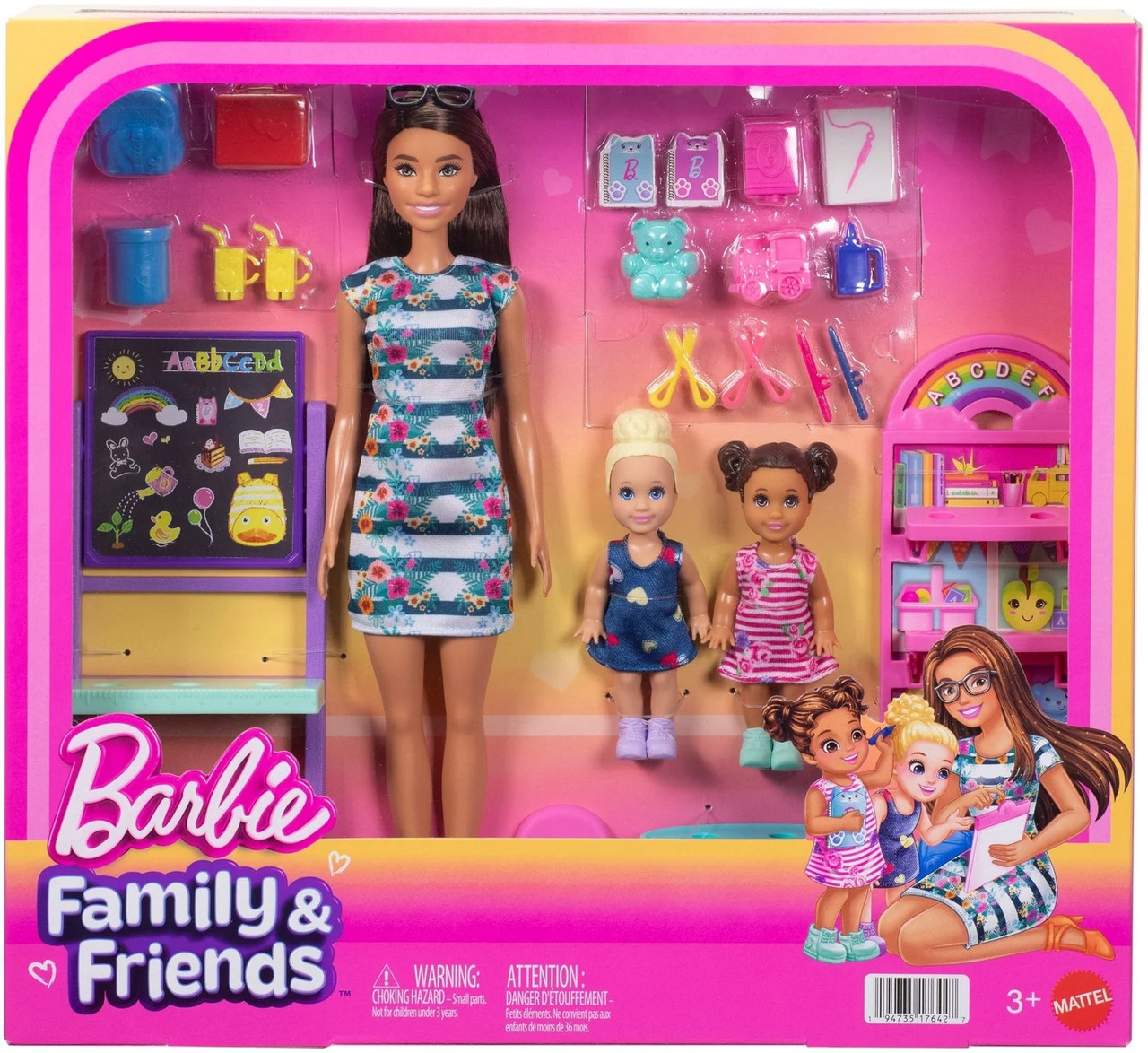 Barbie Family Friends Back to School Classroom Doll Playset Mattel