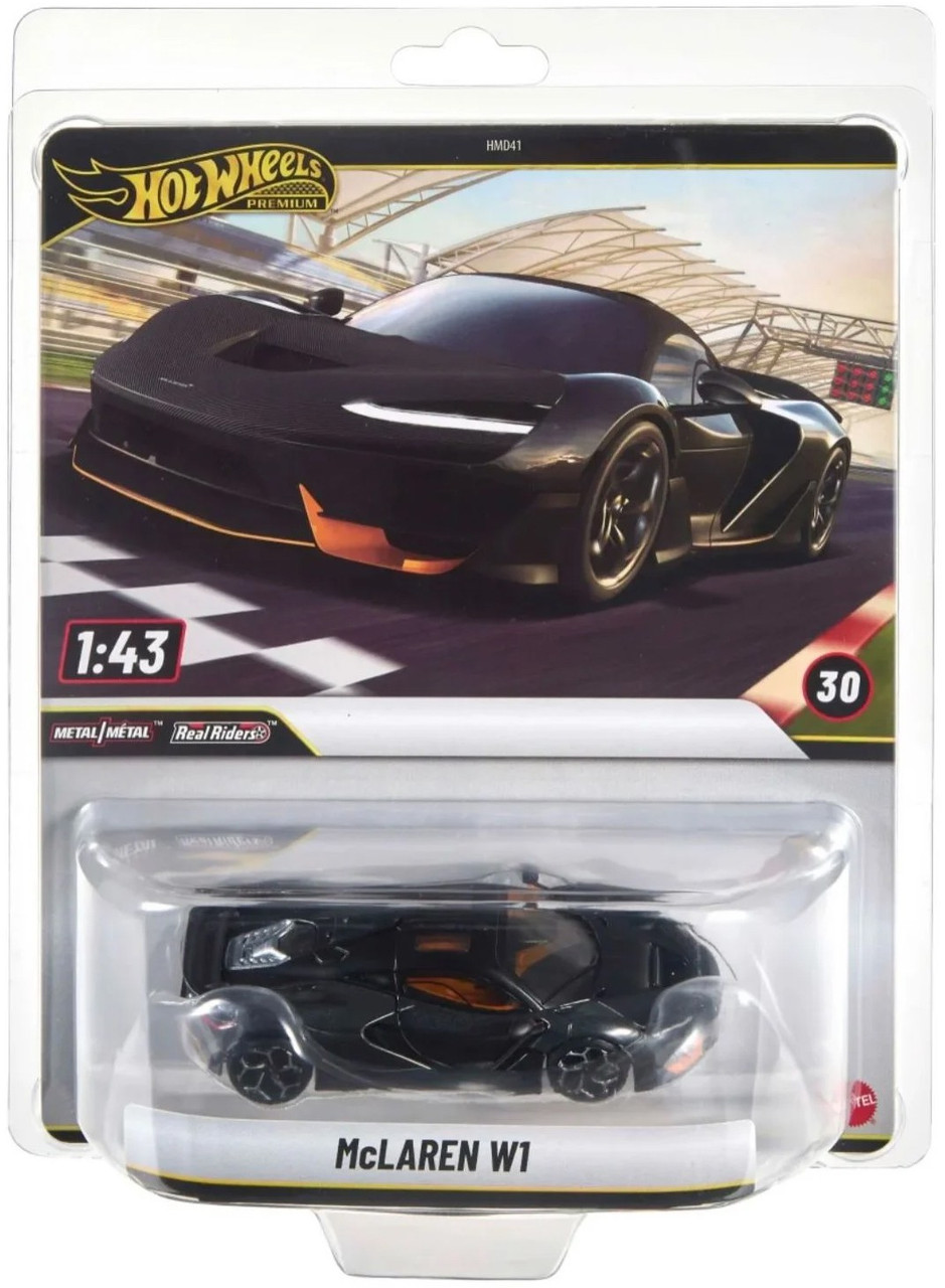 ミニカー Hot Wheels McLaren W1 1:43 Hot Wheels Premium Real Riders McLaren W1 143 Die Cast Car Mattel