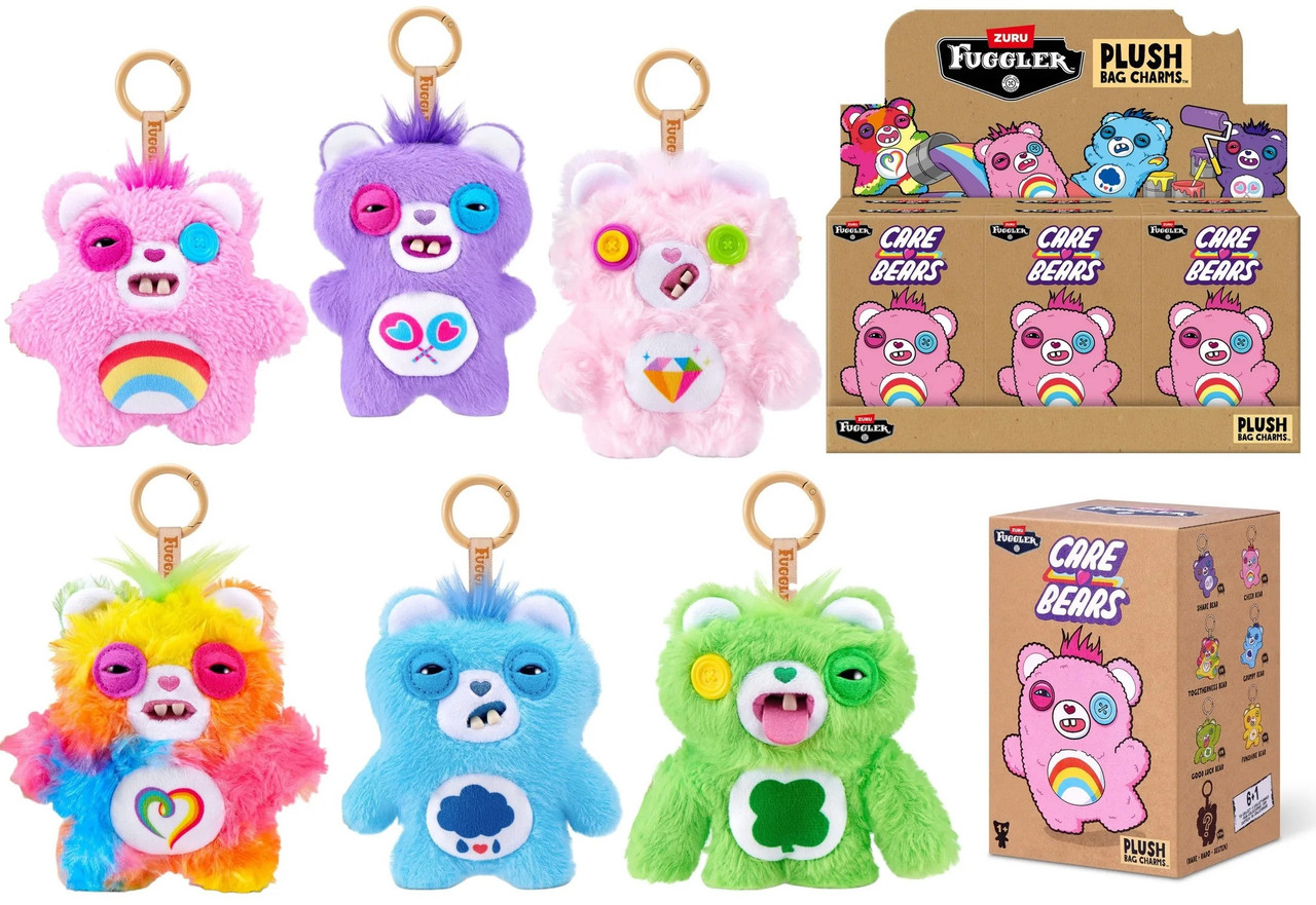 Fuggler Care Bears Plush Keyring 5 Mystery Box 6 Packs Zuru Toys
