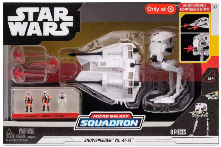 Star Wars Micro Galaxy Squadron The Mandalorian & Grogu Snowspeeder vs AT-ST Exclusive Vehicle、ToyWiz、kayou