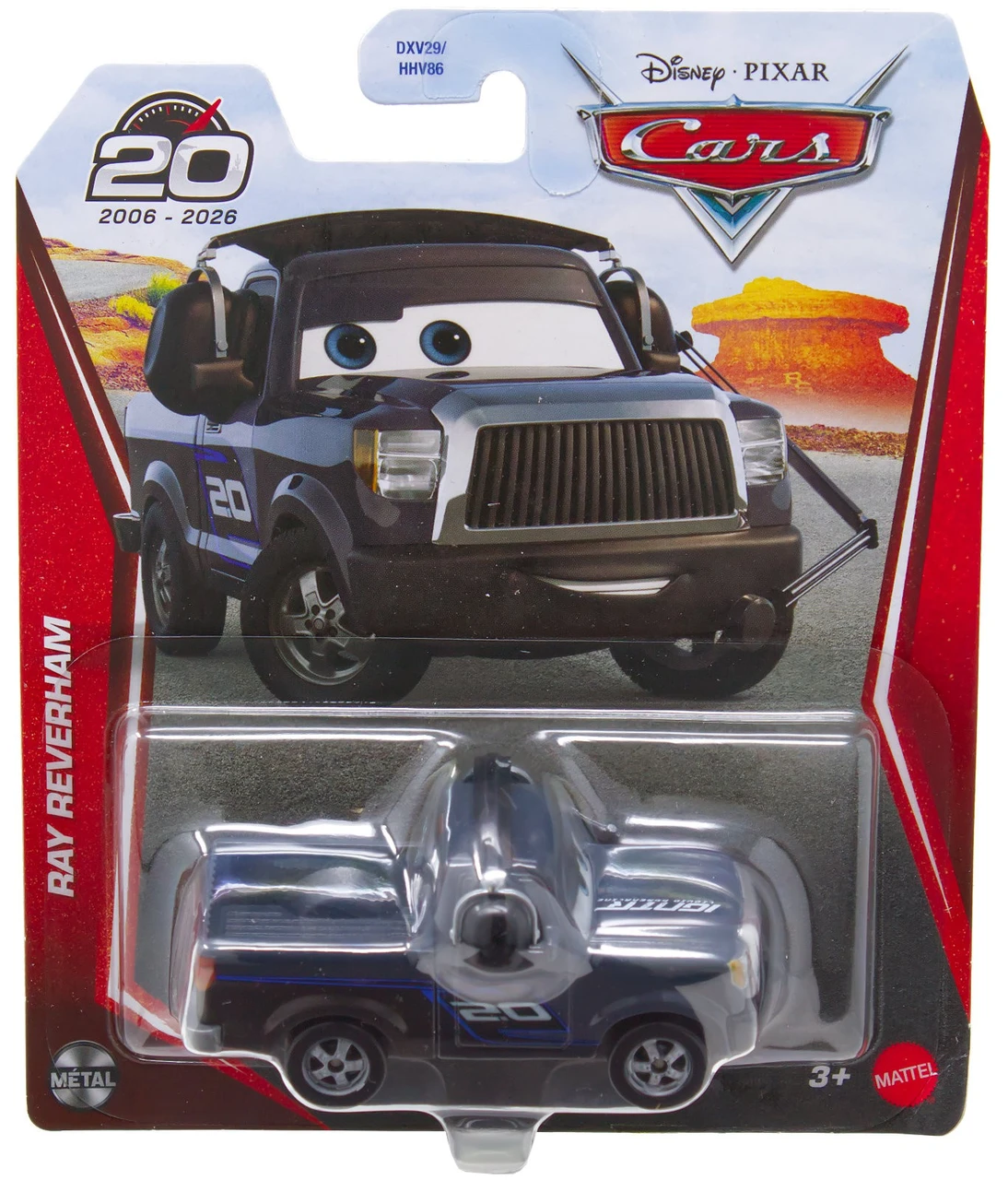 Disney / Pixar Cars 20th Anniversary Metal Ray Reverham Diecast Car、ToyWiz、kayou