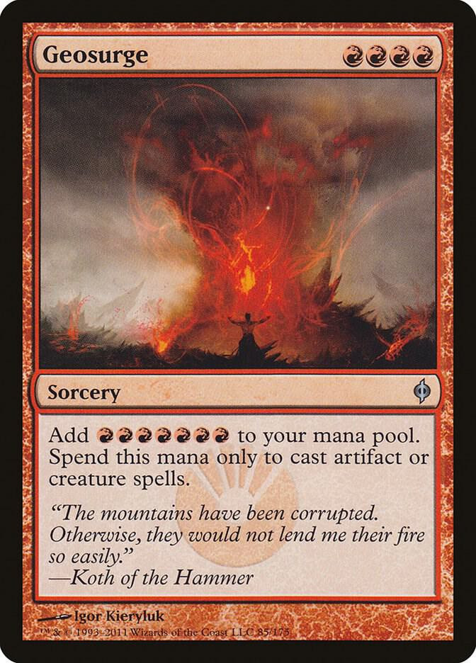 MtG New Phyrexia Uncommon FOIL Geosurge #85 Lightly Played、ToyWiz、kayou