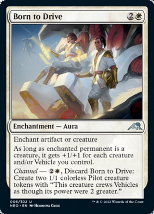 MtG Trading Card Game Kamigawa Neon Dynasty Uncommon FOIL Born to Drive #6、ToyWiz、kayou