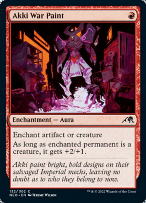 MtG Trading Card Game Kamigawa Neon Dynasty Common FOIL Akki War Paint #132、ToyWiz、kayou