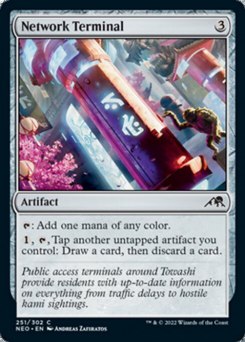 MtG Trading Card Game Kamigawa Neon Dynasty Common FOIL Network Terminal #251、ToyWiz、kayou