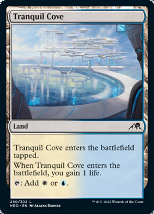MtG Trading Card Game Kamigawa Neon Dynasty Common FOIL Tranquil Cove #280、ToyWiz、kayou