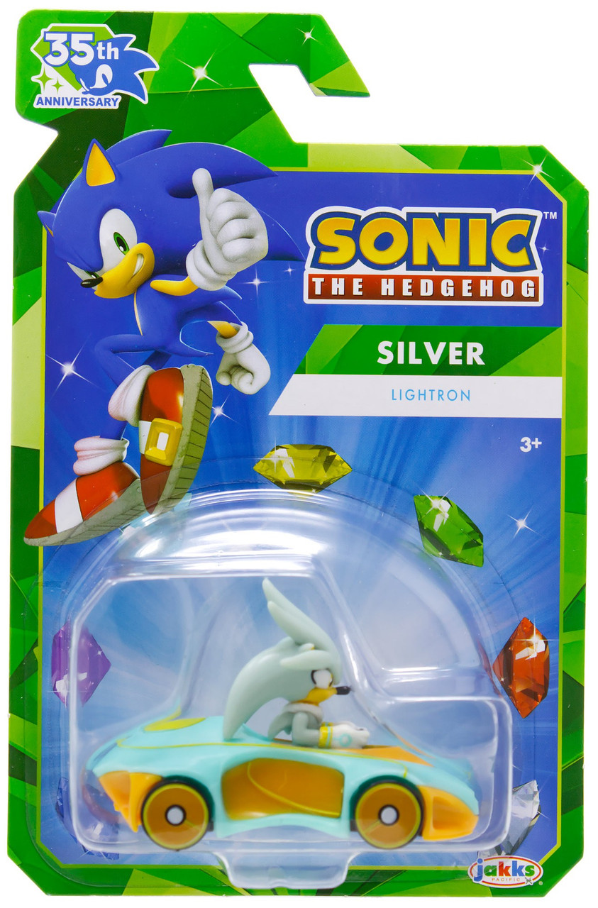 Sonic The Hedgehog 35th Anniversary Silver Diecast Vehicle Lightron、ToyWiz、kayou