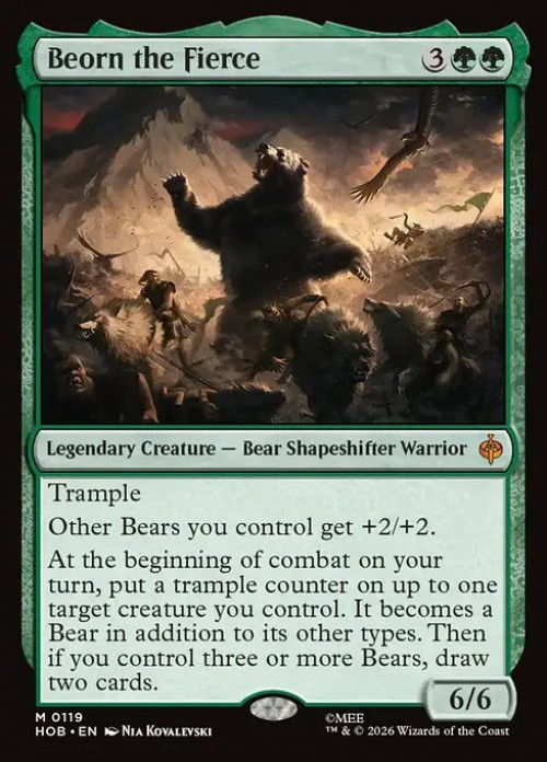 MtG The Hobbit Mythic Rare Beorn the Fierce #119、ToyWiz、kayou