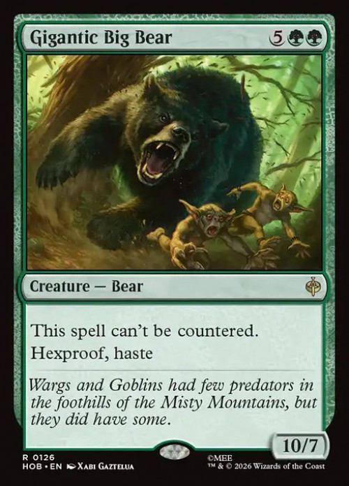 MtG The Hobbit Rare Gigantic Big Bear #126、ToyWiz、kayou