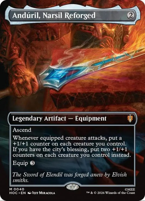 MtG The Hobbit Eternal Mythic Rare Andril, Narsil Reforged #40 Classic Artist FOIL、ToyWiz、kayou