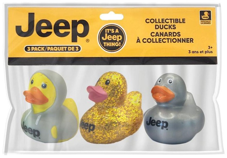 Jeep Silver, Grey Hoodie & Gold Glitter 2-Inch Collectible Duck 3-Pack、ToyWiz、kayou
