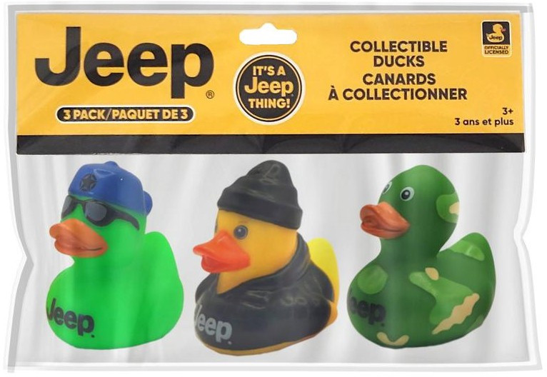 Jeep Green, Camo & Black Hoodie 2-Inch Collectible Duck 3-Pack、ToyWiz、kayou