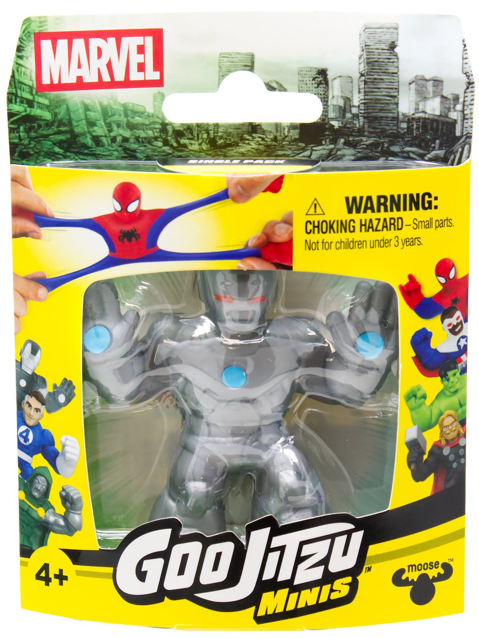 Heroes of Goo Jit Zu Marvel MINIS War Machine Figure、ToyWiz、kayou